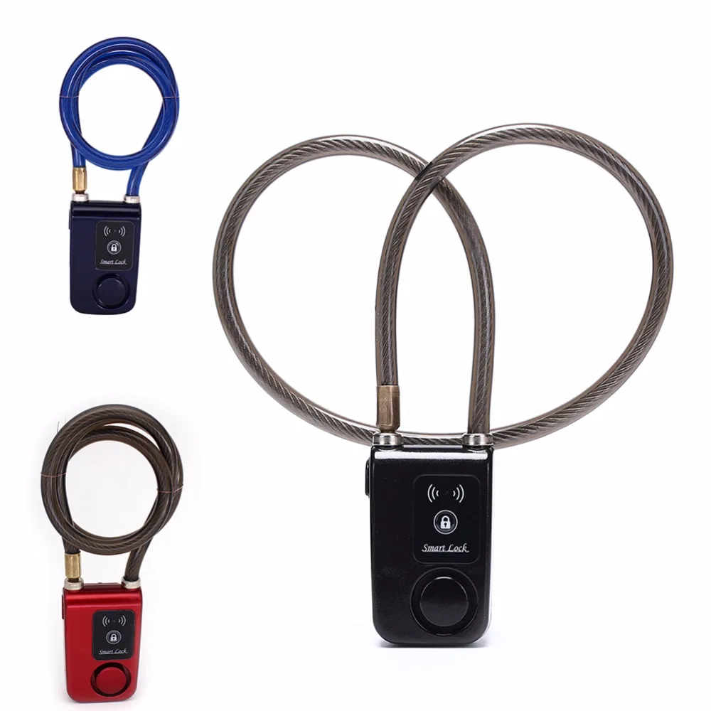 security electric bicycle wireless anti theft alarma cable lock motocicleta app candado accesorios de bicicletas