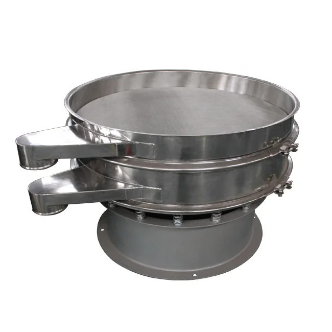 CW Fully enclosed stainless steel 1-4 layer rotary corn starch powder food grade vibrating screen