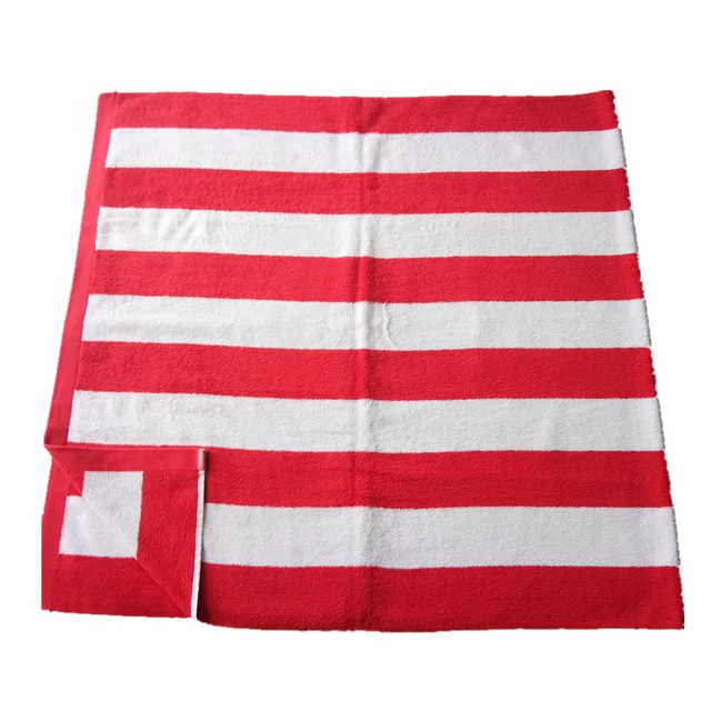 Yarn Dyed Jacquard Hotel Pool Towel black and white stripe beach towel white and blue stripe bath towel