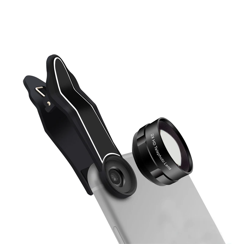 Clip-on Smart Cell Phone Lenses Universal Portrait 2X telephoto mobile phone camera zoom lens