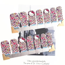 Pink White heart cat child Nail Arts Nail Sticker Waterproof Nail Decal Sticker Gel Polish French