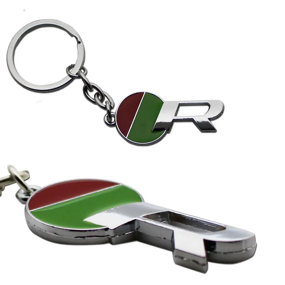 
R Racing Sports Metal Key Chain Fob Ring Keychain for Jaguar XJ XK XJR XJS XF 
