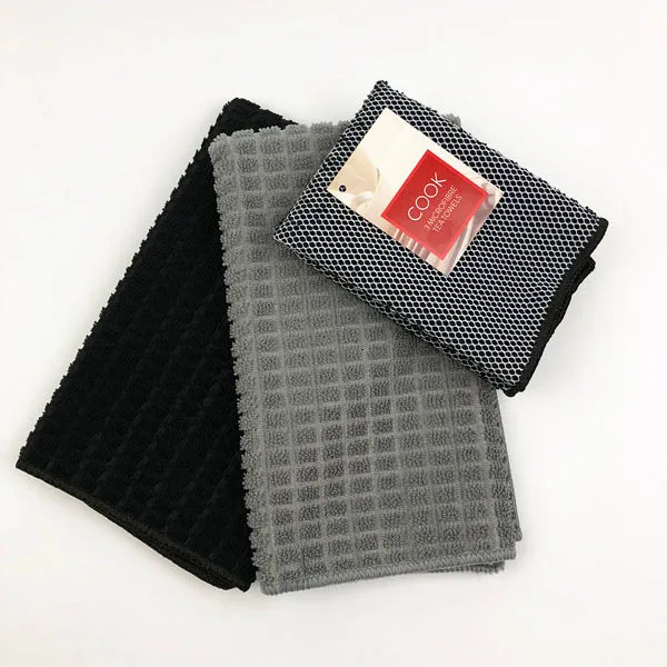 3PK Kitchen Cleaning Cloths Microfiber Cleaning Cloth Set