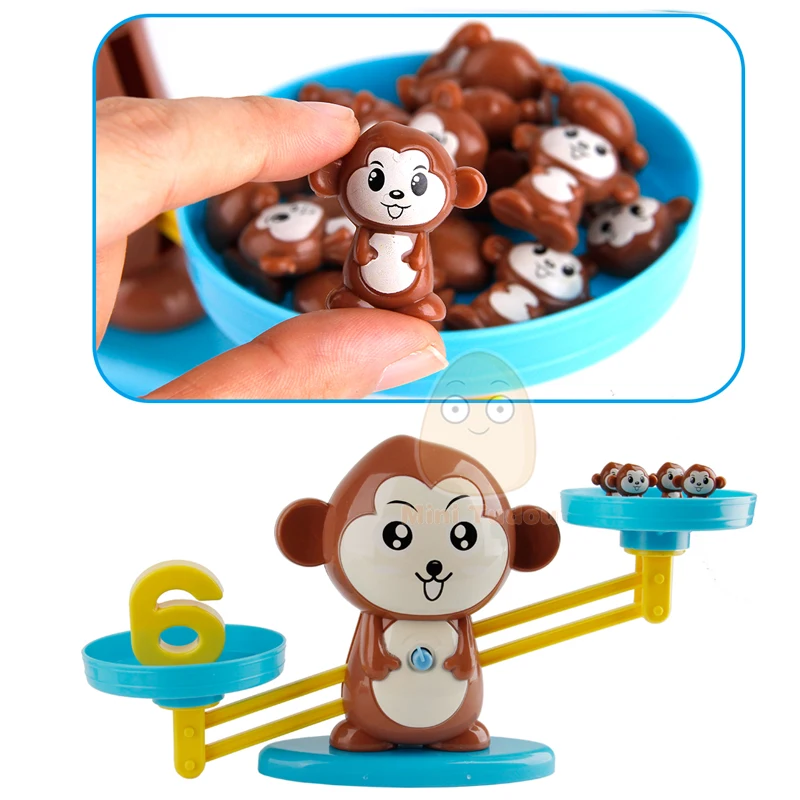 Monkey Balance Tool Children Digital Game Kids Counting Toys Learning Math Addition Montessori Educational Math Toy