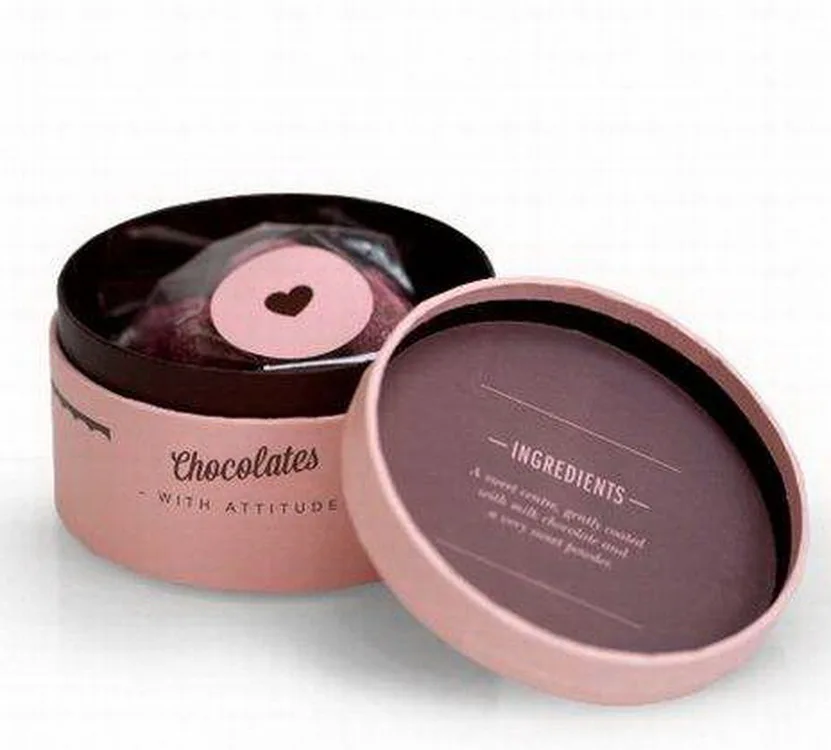 cardboard printing paper Round Chocolate Truffle Box