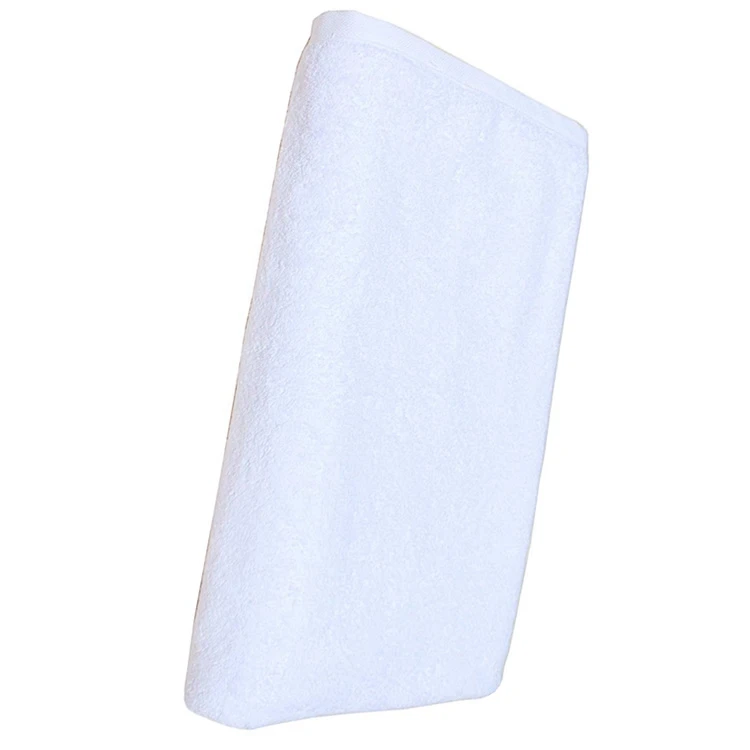 Cheap price 100% cotton soft plain hotel white pool towels for guest shower