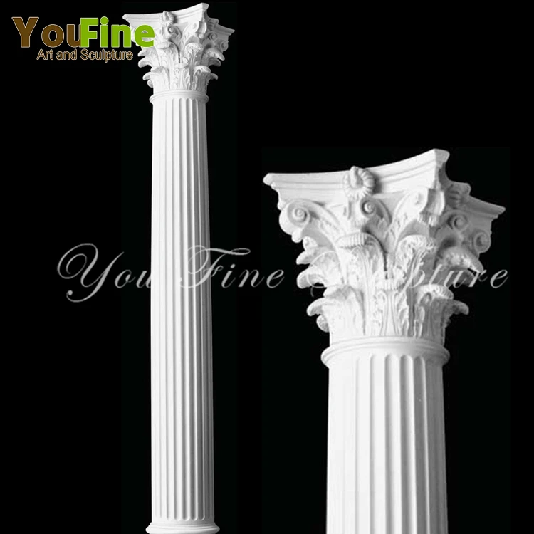 Decorative natural stone garden marble column for sales