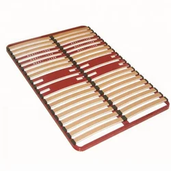 Wooden slat queen size bed frame metal bed frame