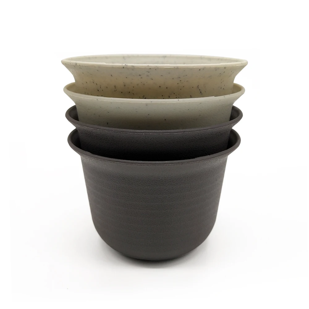 
China supplier outdoor indoor small round plastic garden flowerpot 