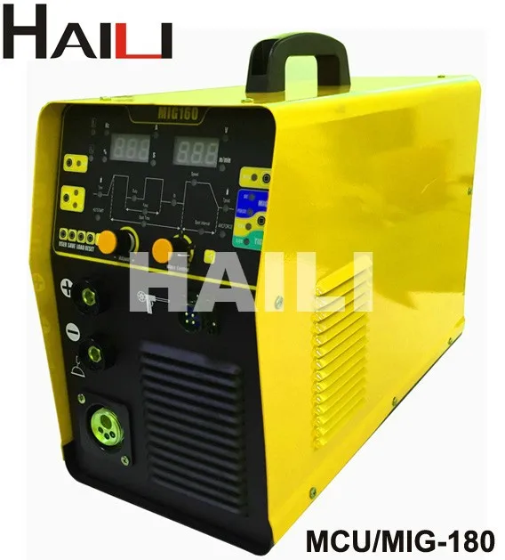 HAILI цифровой MCU DC инвертор IGBT MIG/LIFT TIG/MMA многопроцессорный MIG сварочный аппарат (MIG/MCU-180)
