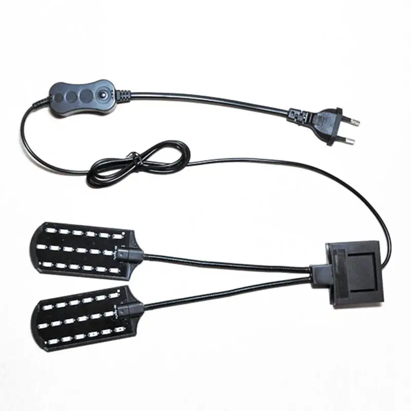 
With EU US Plug Waterproof Clip On Lamp 5W/10W/15W Fish Tank Light Aquatic Freshwater Lamps Lighting LED Aquarium Lights 