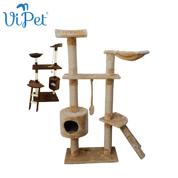 Supply Professional Eco-friendly Cat Tree Playground Cat Scratcher Cardboard House Cat Toy Tree