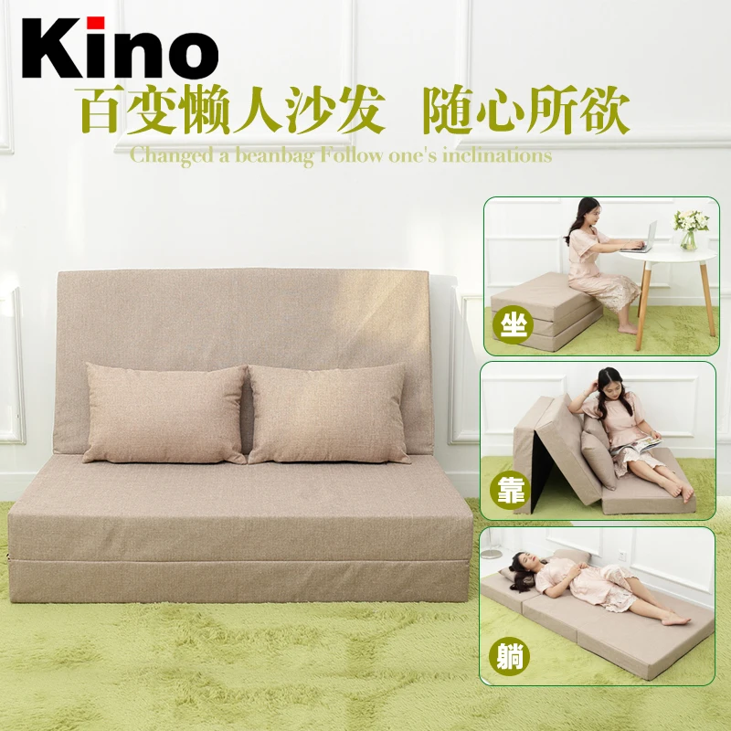 High density foam sofa bed folding with linen fabric