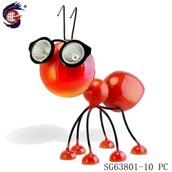 Милые фигурки животных, светодиодные светильники на солнечных батареях, украшения для сада