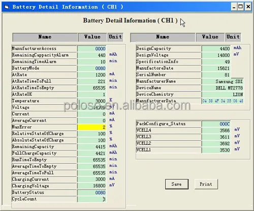 poloso RFNT2 laptop battery tester