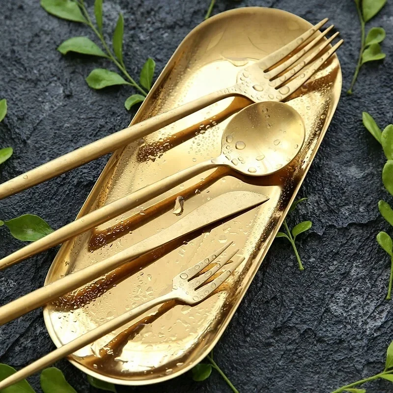 
gold cutlery set stainless steel cutipol cutlery matte gold cutlery silverware gold plated flatware wholesale 