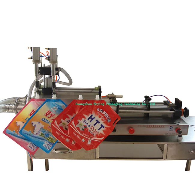 Automatic small size fruit puree spout pouch filling machine baby food stand up spout pouch packing machine