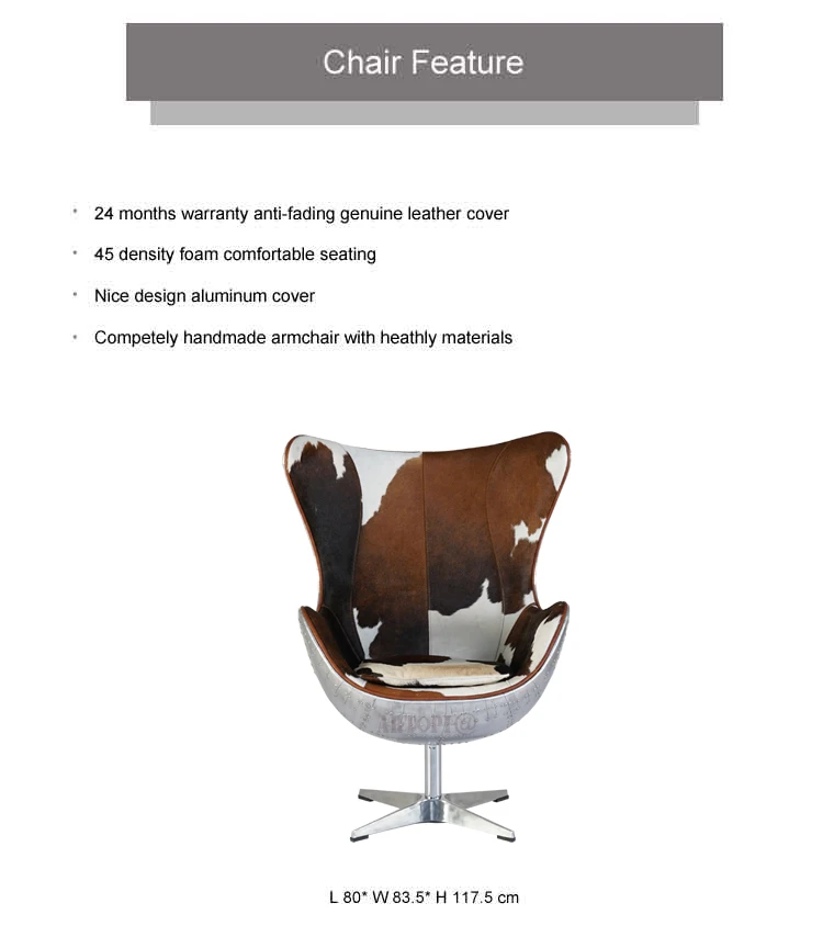 High grade design living room furniture high back leisure chair vintage hotel egg chair