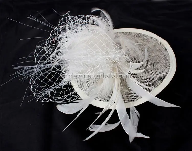 Ladies Bridal Party Hats Fascinator Sinamay Hats For Party,Fashion Women Party Feather Fascinator Hat