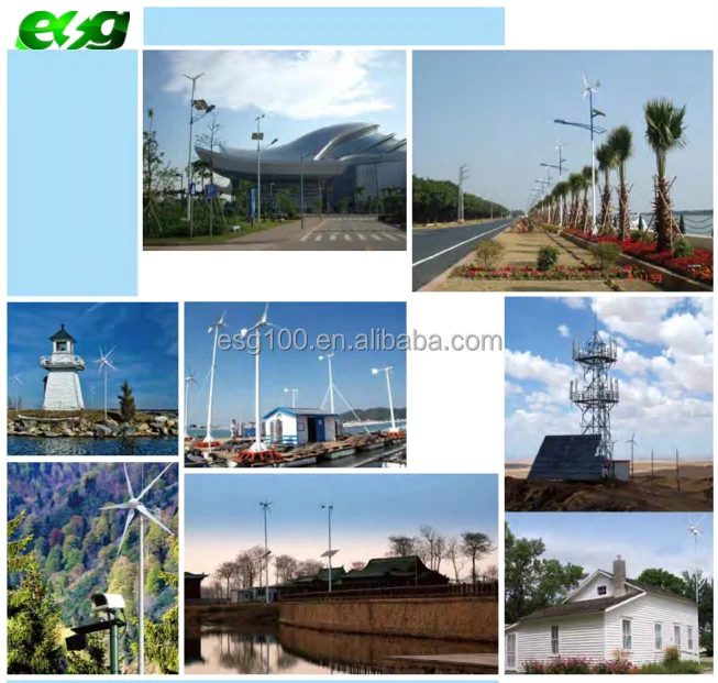 ESG vertical axis wind generator 1000 w for hybrid wind and solar system