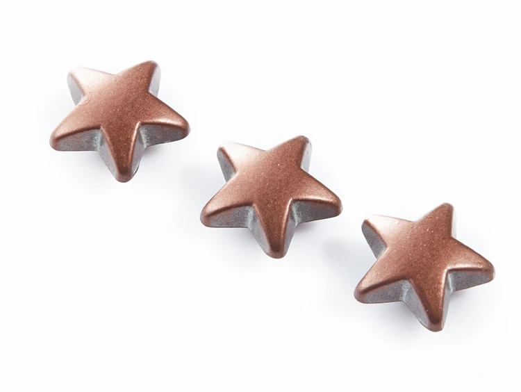 Factory custom pentagram star shape rivet button aluminum black rivets for clothing