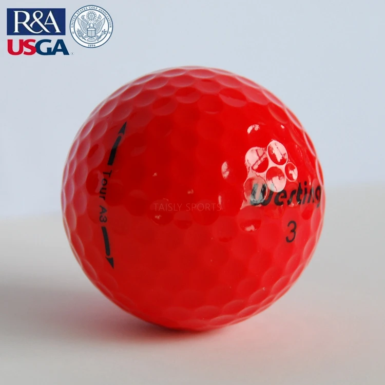 
red golf balls 2 piece tournament ball 