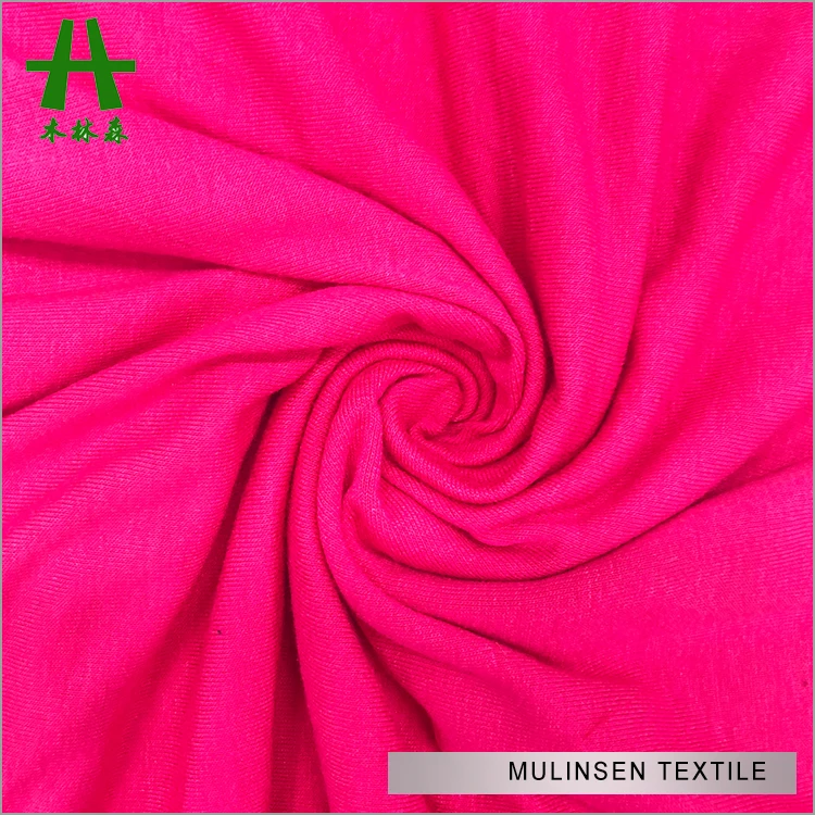 Shaoxing Mulinsen Горячая продажа 30s обычная краска OE вискоза лайкра ткань
