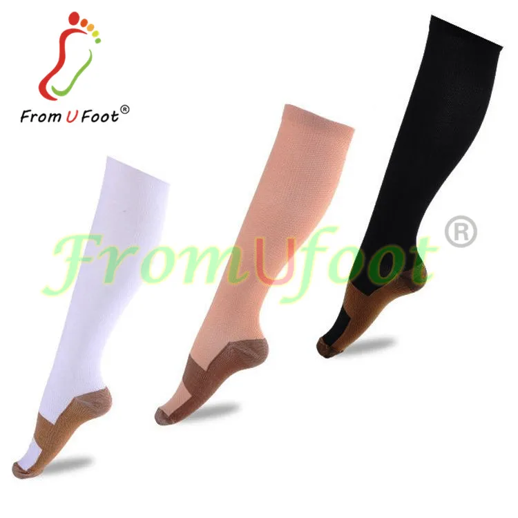 Compression Socks Anti Fatigue Copper Infused Knee High Socks Ache Relief Stockings for Men Women