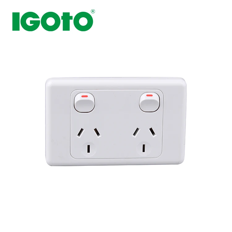1.24USD  FOB ningbo hotselling  10A double power point Australia and New zealand standard with SAA approval