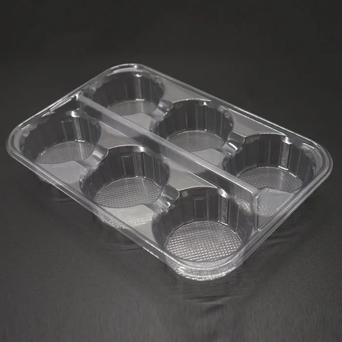 Оптовая продажа одноразовые прозрачные пластиковые коробки для пончиков десертов тортов пищевых коробок упаковочный лоток