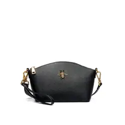 Simple style high quality leather sling bag large capacity retro single shoulder bag for women