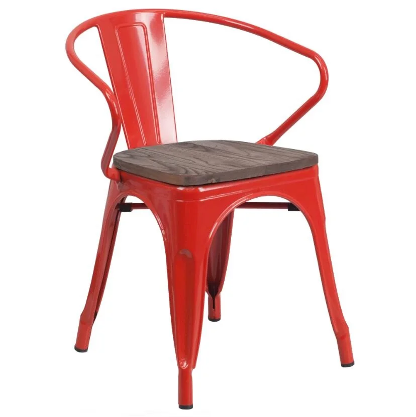 Hot selling best price steel iron frame modern design vintage industrial dining metal chair