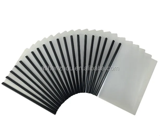 Top sale cheap custom plastic PP PVC sliding bar folder certificate file report cover