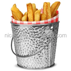 Galvanised Steel Serving Bucket Round 10cm
