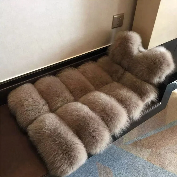 Women vest middle long certified china popular brand fur coat