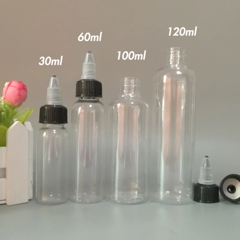 
Twist Off Caps Pen Shape Bottle 30ml 60ml 100ml 120ml Empty PET Bottles E Liquid E juice Plastic Dropper Bottles 