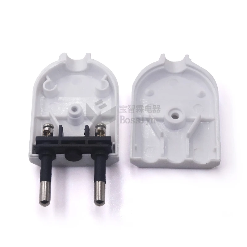 Manufacturer Straight Pin Power Plug 2 Pin Rewireable Italy Plug Eu Euro European Electrical Plug