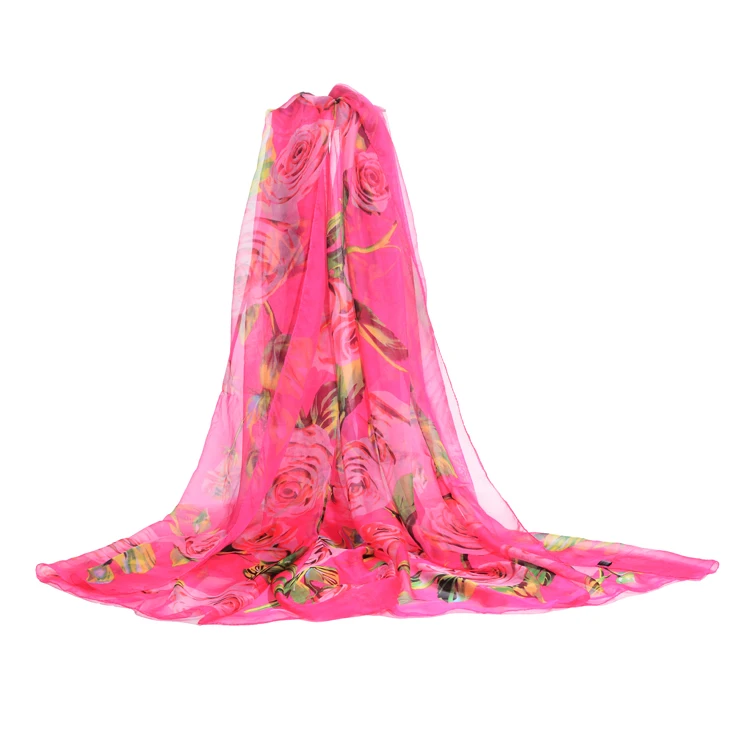 Fashion Sexy Picture Women Real Silk Scarf Wholesale