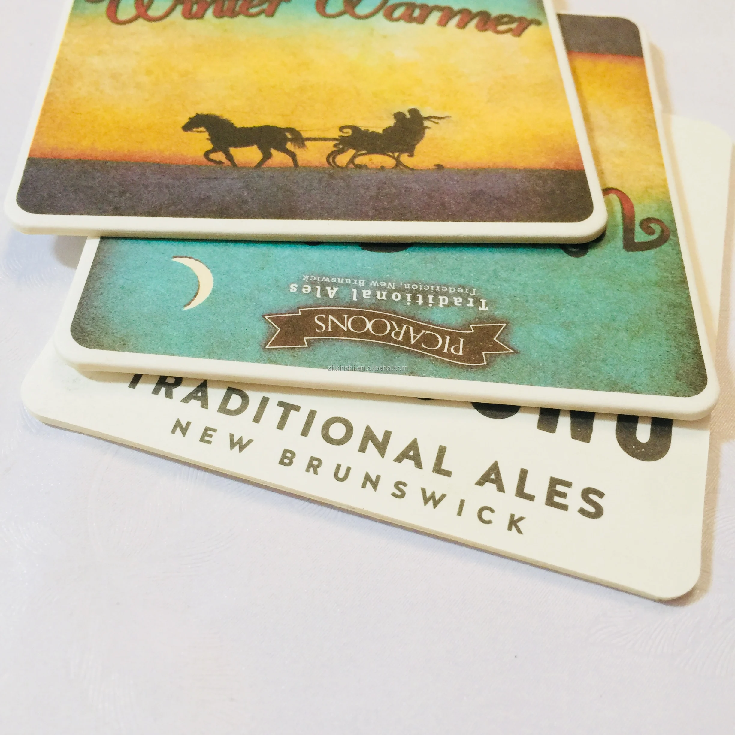 Absorbent Material Custom Printing Beer Coaster Waterproof Absorb Paper Beermat