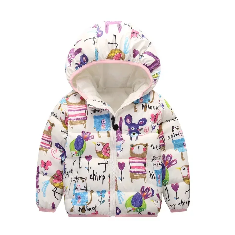 
Unisex Cartoon Winter Baby Outwear Clothes Warm Cotton Down Coat Hoodies Jacket 