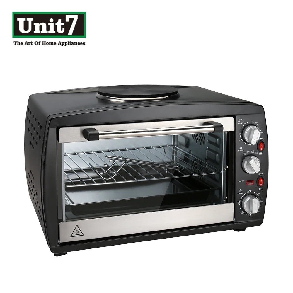 26L Mechanical Timer Control Electric Oven Toaster Chicken Rotisserie With Single Hot Plate