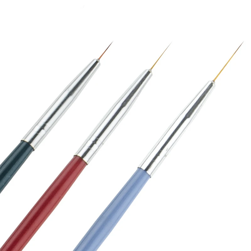 SZ105 factory wholesale 8mm\12mm\16mm Hot sales UV Gel Polish Nail Art Lines Painting Pen Brush 3pcs