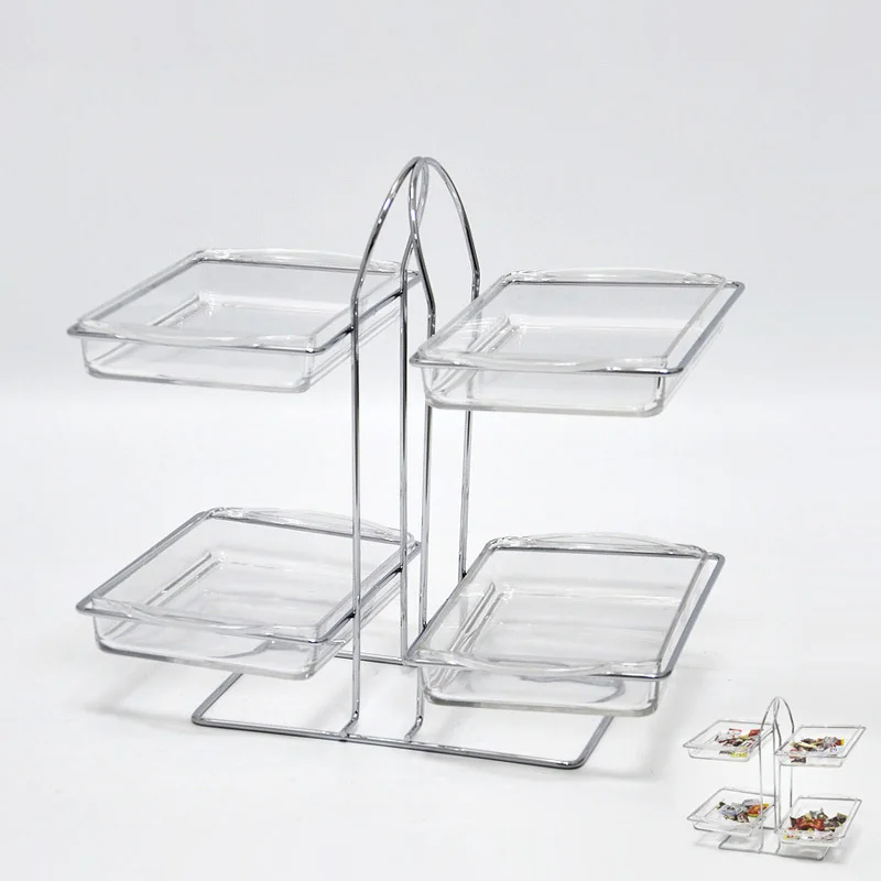 Rotated Clear Plastic Cake Plate With Cover
