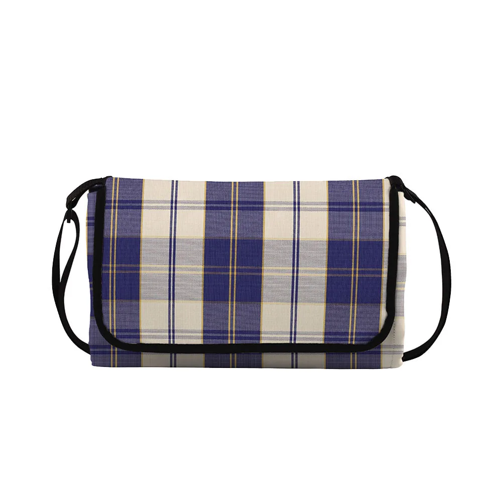 Manufacture Gingham Check Designs Padded Picnic Mat Picnic Blanket large Waterproof Blanket Rug for Outdoor