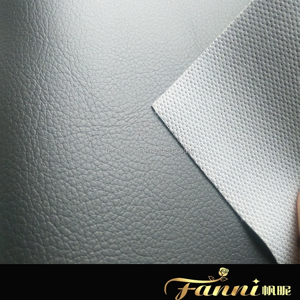 Black Leather Car Seat Fabric Dark Gray Car Seats Leather PVC Upholstery Leather Fabric for Car Seat