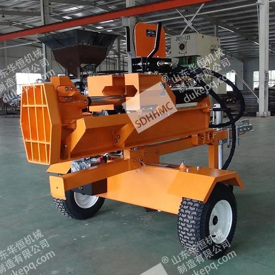 Diesel Poweed Hydraulic Firewood Processor 40Ton Super Split Log Splitter With Log Tray For Sale