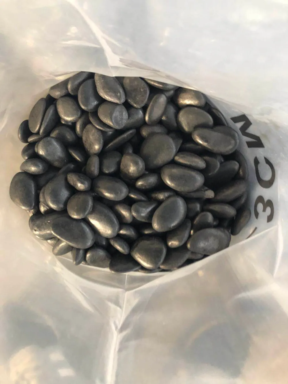 Natural Black Cobble Pebble Stone Polished Normal Grade Outside Garden Landscape Paving