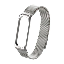 HOLDMI ODM 43026 серия серебристого цвета из нержавеющей стали miband 4 ремешок Миланская петля для mi band 4 и 3