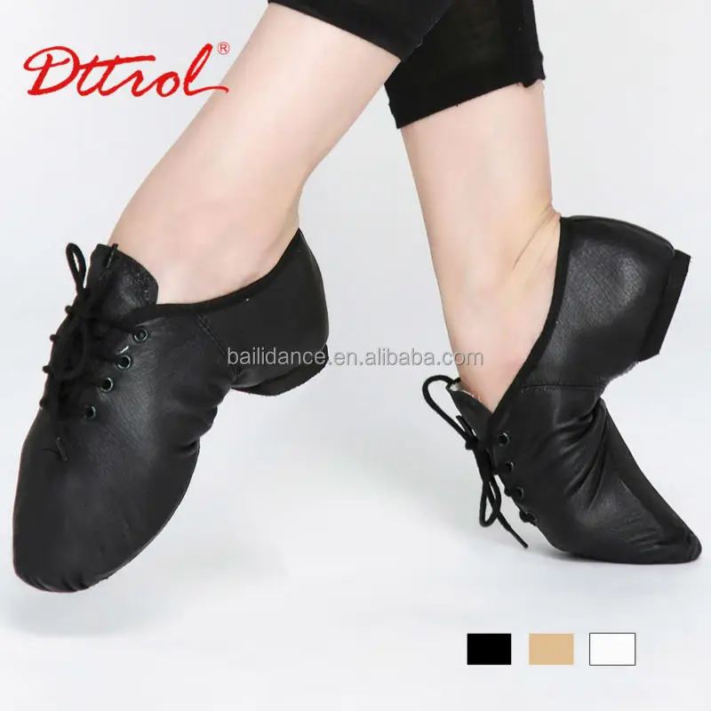 
D004715 Dttrol dance split sole lace up jazz shoes 