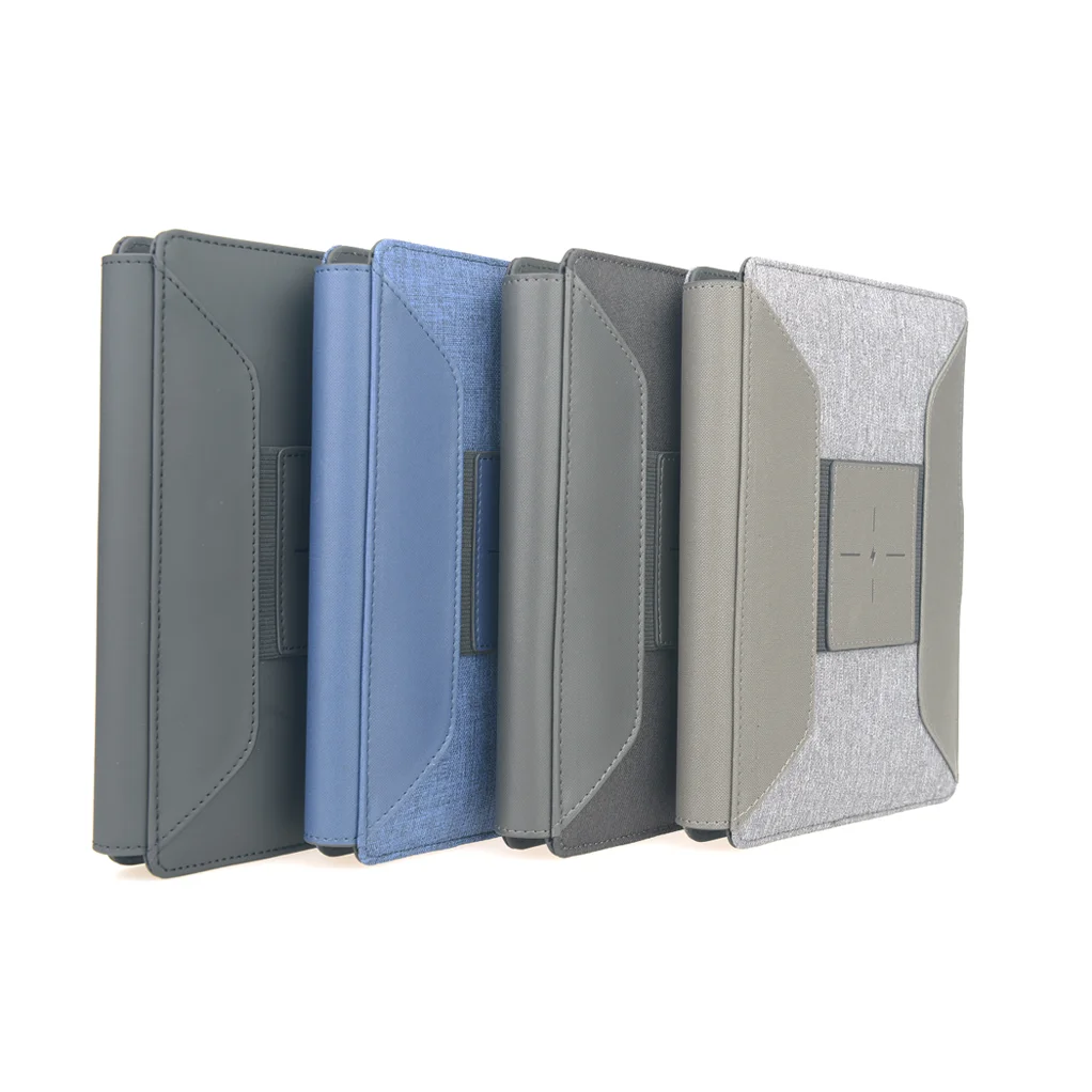 
custom Power Bank notebook/portfolio with and cable charger 